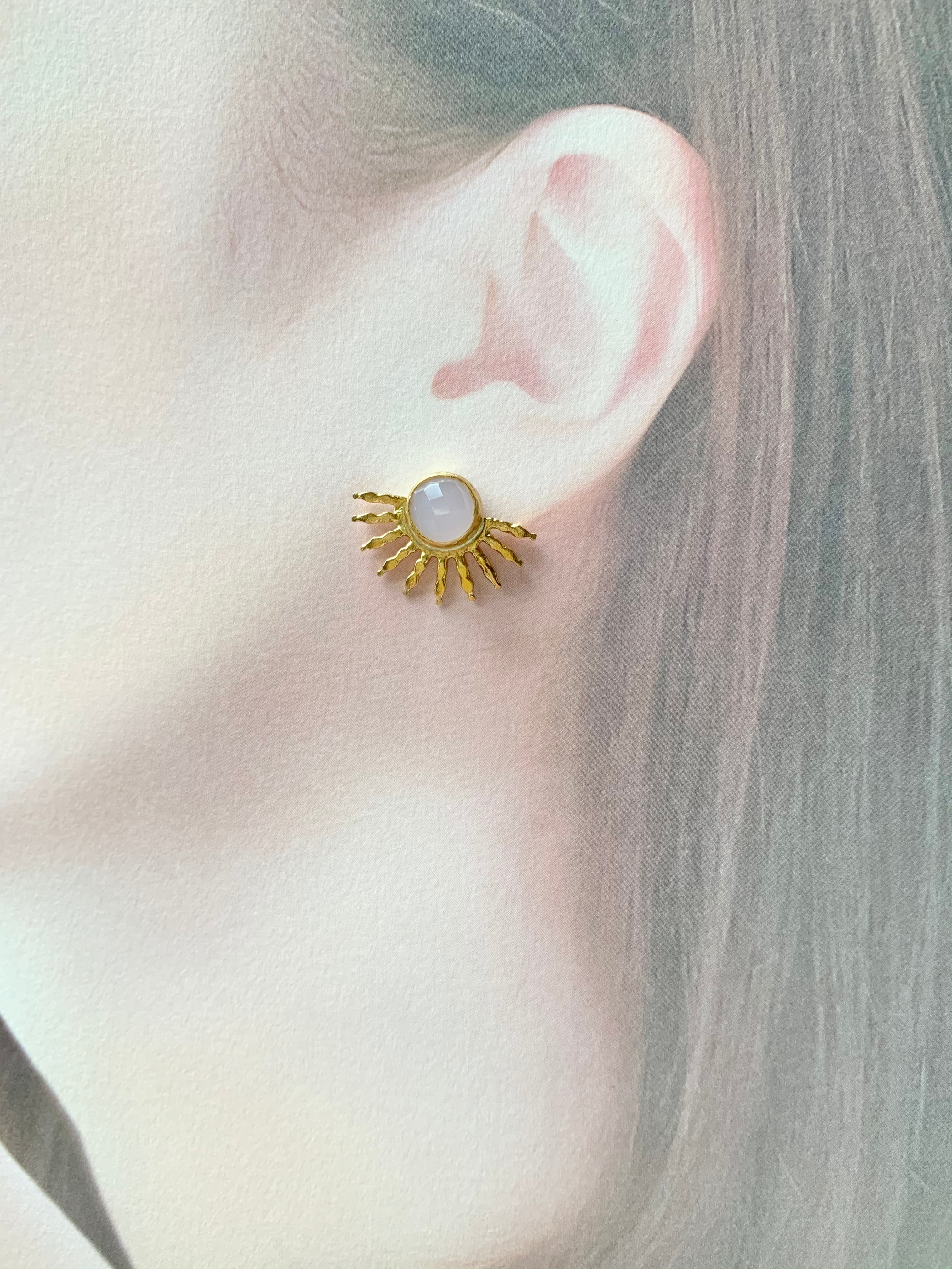 トルコ天然石ピアス2B