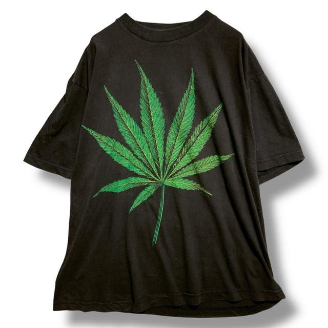 CBBR ウィード Tシャツ 90s 大麻 マリファナ ガンジャ 葉っぱ 黒 