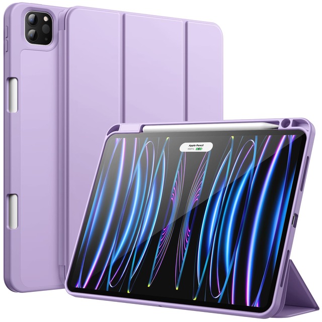 JETech iPad Pro 11インチ 4/3/2 (2022/2021/2020)用 ケースカバー (ライトパープル)