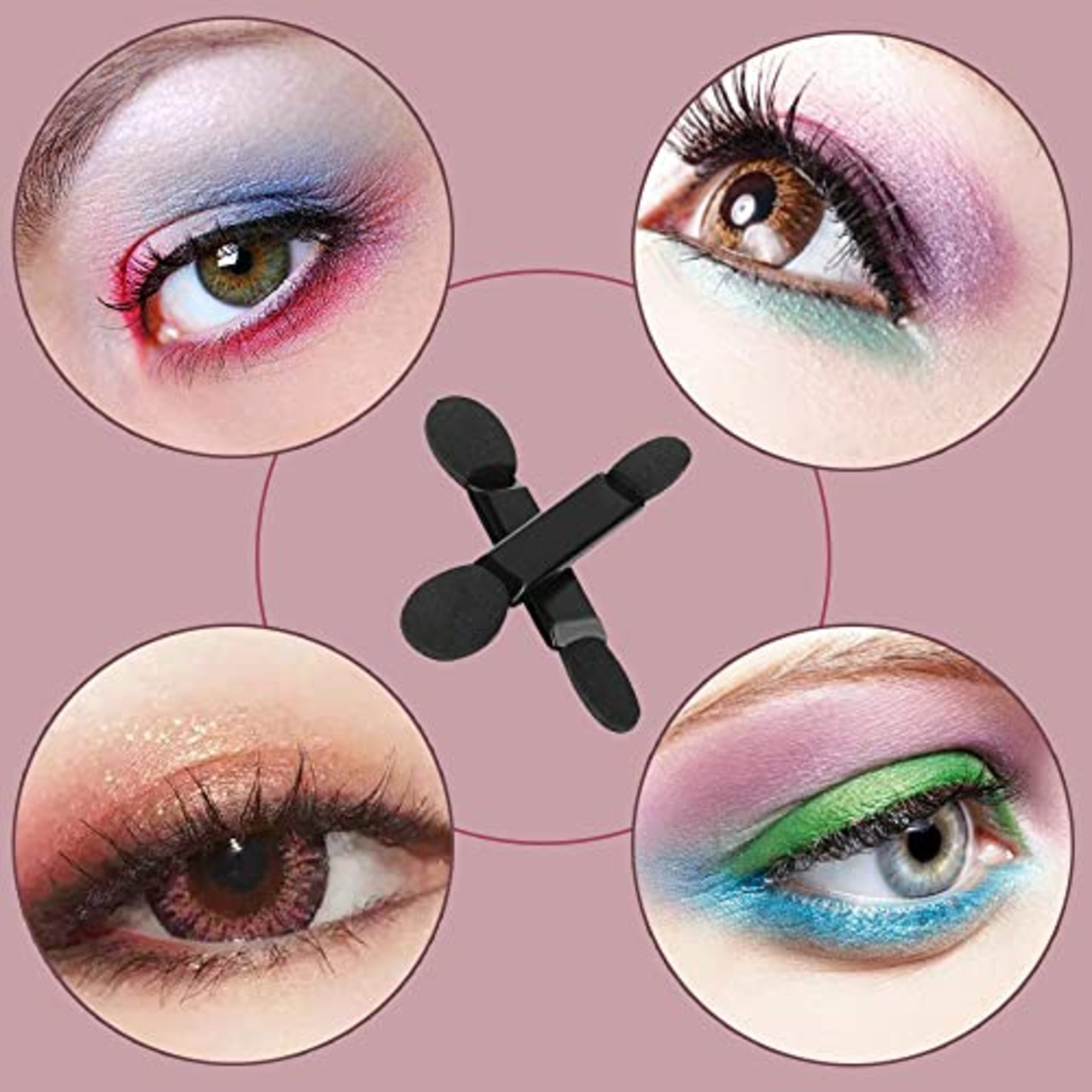 DFsucces アイシャドウブラシ スポンジチップ 使い捨て ダブル アイシャドウブラシ 携帯便利 化粧 出張 旅行 携帯用 業務用 50本入り