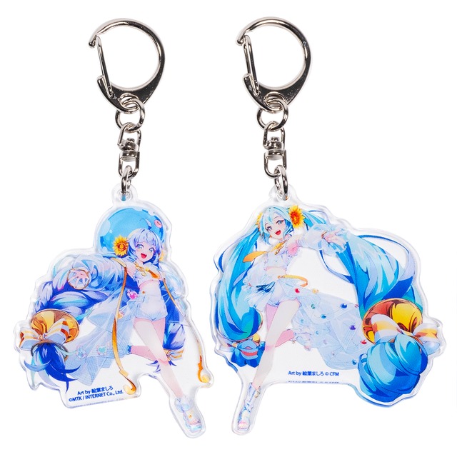 初音ミク＆音街ウナ　アクリルキーホルダー２個セット
