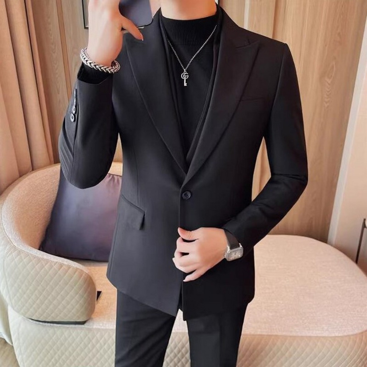 double color suit jacket 00225