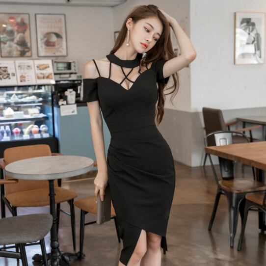 ミニドレス キャバドレス 新作 谷間魅せ 透け感 同伴 二次会 MY2-YQ-7025