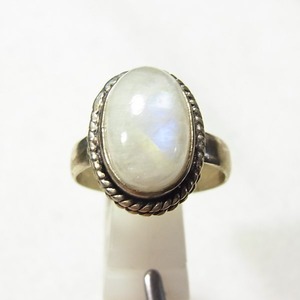 シルバー９２５ 製　天然石ムーンストーンのリング　 フリーサイズ　セール通販　Silver ring for sale　 11860S