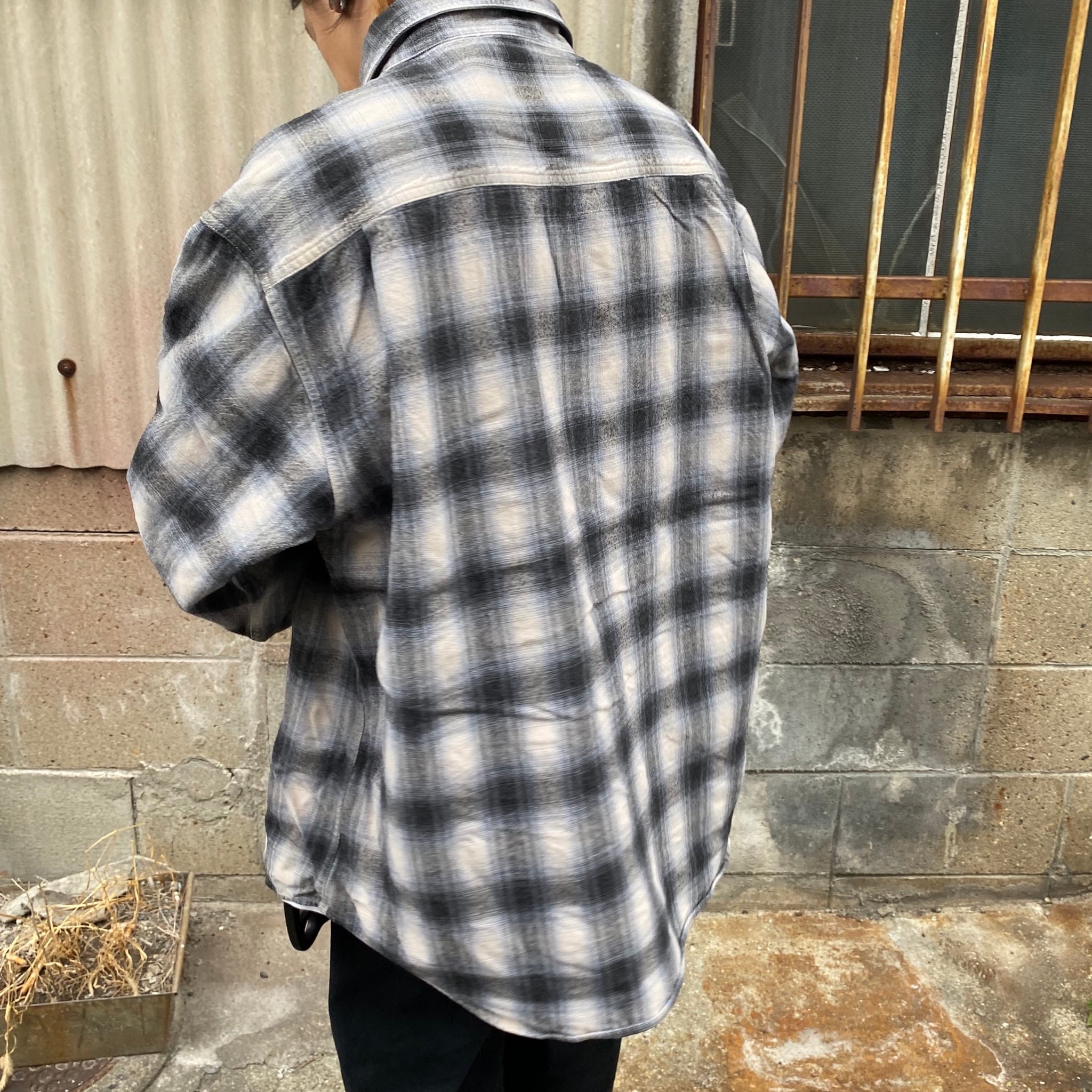 WOOLRICH ウールリッチ オンブレチェック柄 ライトネルシャツ 長袖シャツ ブルー系 メンズXL 古着【長袖シャツ】 | cave  古着屋【公式】古着通販サイト