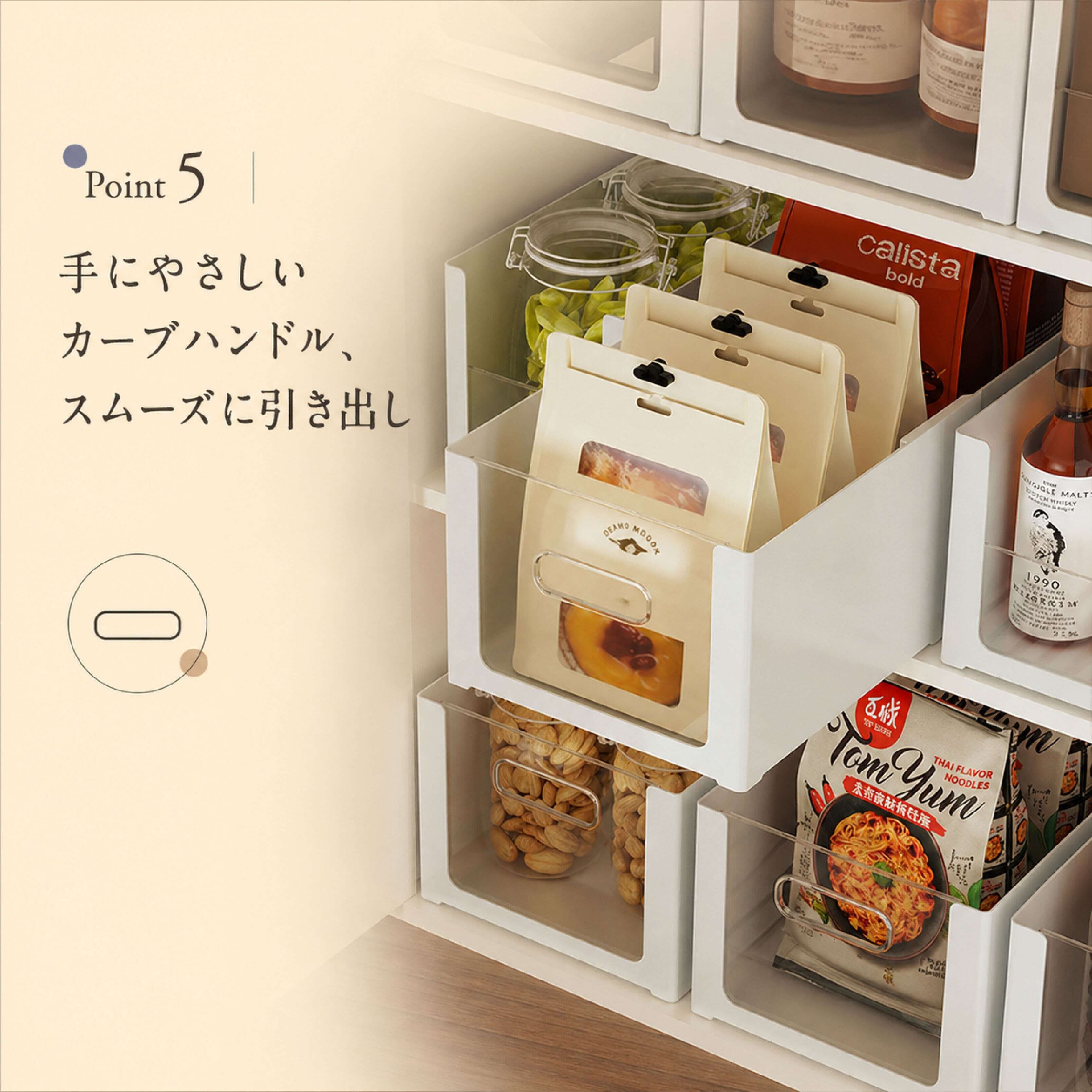 新作 921 ❃おすそ分け BOX 3段引き出し G348 .【3個セット】伸縮収納ボックス L/XL 透明デザイン 引き出し整理
