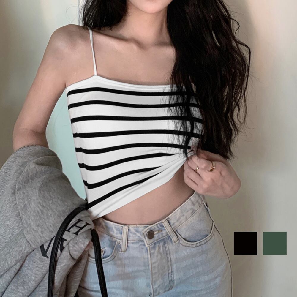 カップ付きキャミソールレディースボーダー