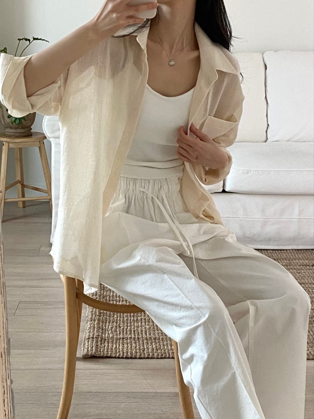 Cotton Gauze Shirt 2color