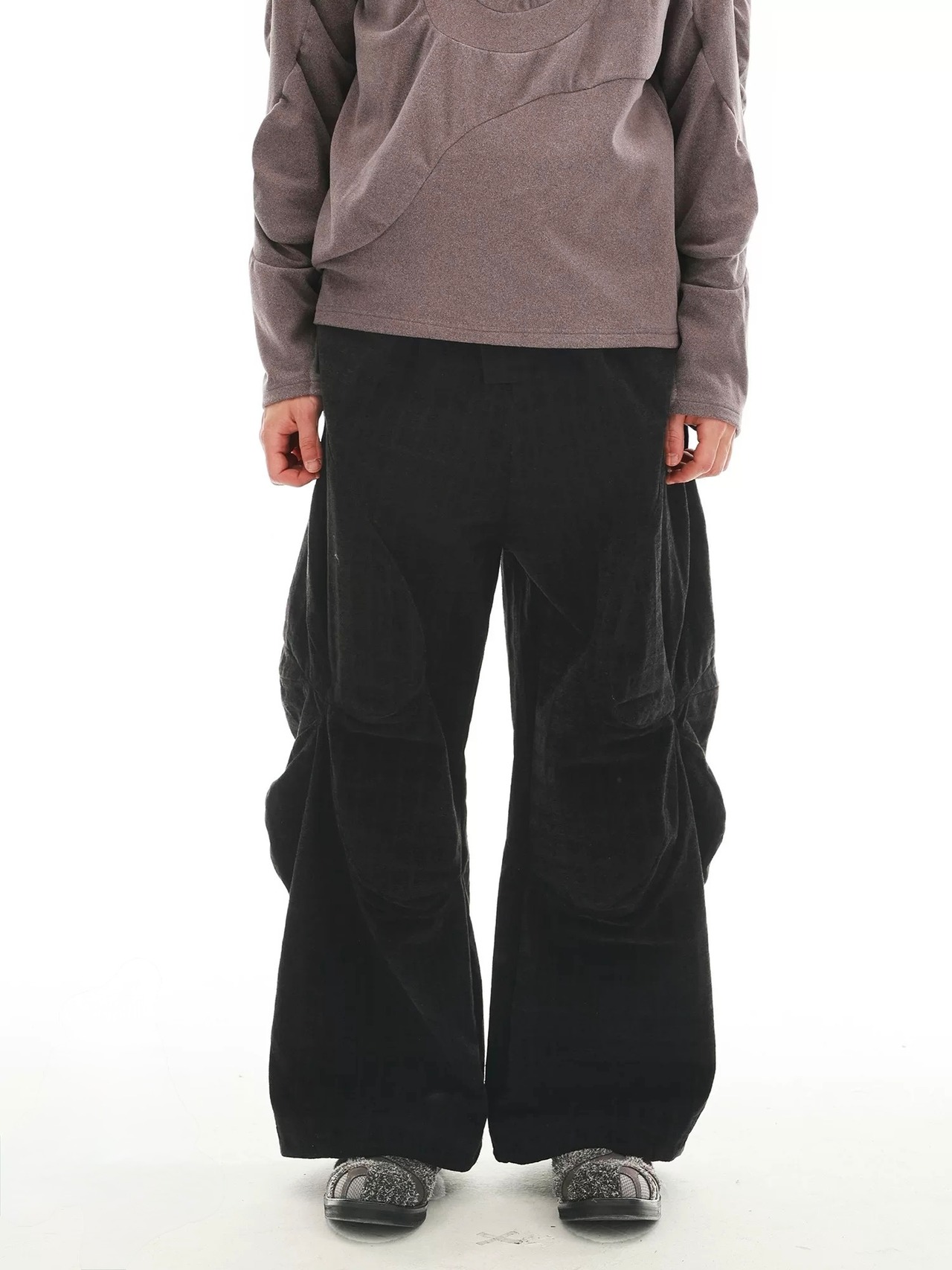 54A0 Windbreaker Style Wide Pants