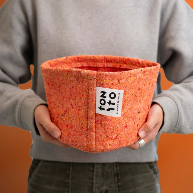 FELT POT TOTE - S [ 3色展開 ] 丸底 小物入れ