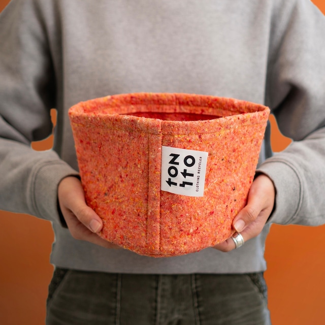 FELT POT TOTE - S [ 3色展開 ] 丸底 小物入れ