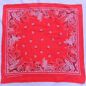 60's Vintage Bandana 100% Cotton Fast Color "RN 15898"／60年代 ヴィンテージ バンダナ 100% コットン