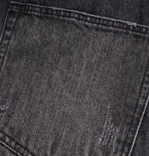 black splash flare denim