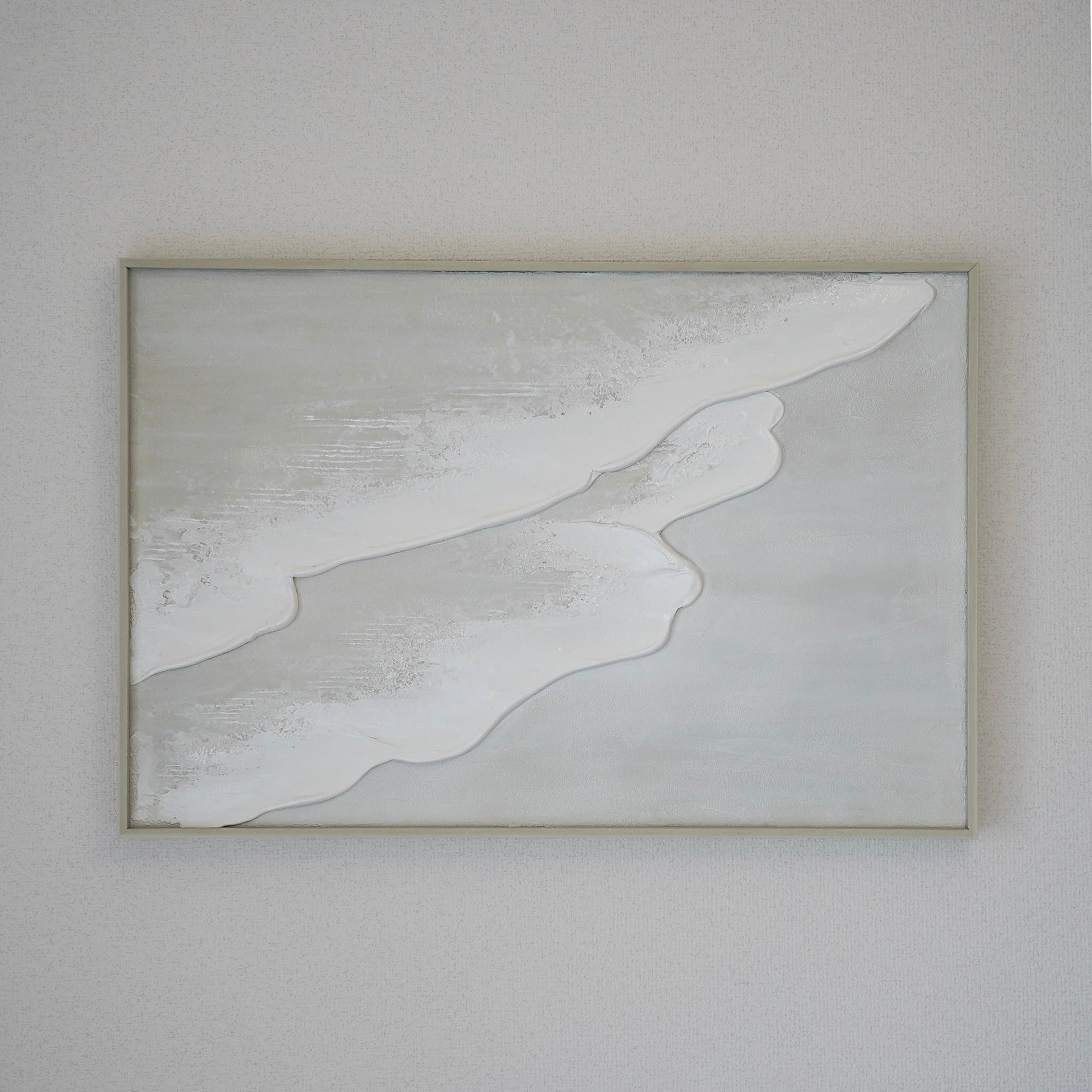 【Beach -growth-】60×40cm 海の絵 グレージュ