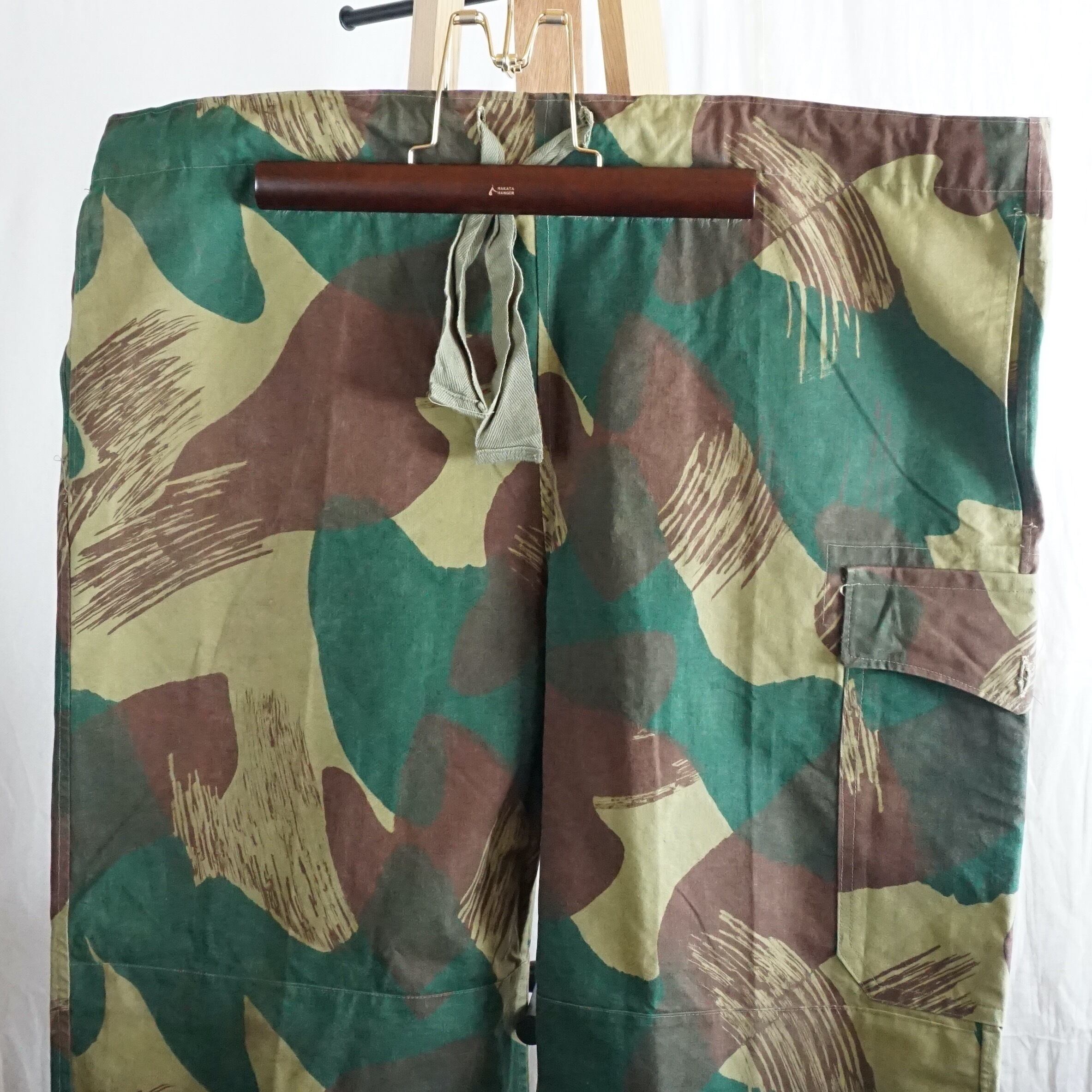 50s ベルギー軍 ブラッシュカモ　パンツ　前期 ベルギー軍 ブラッシュストロークカモパンツ XL 初期 ベルギー軍 50s