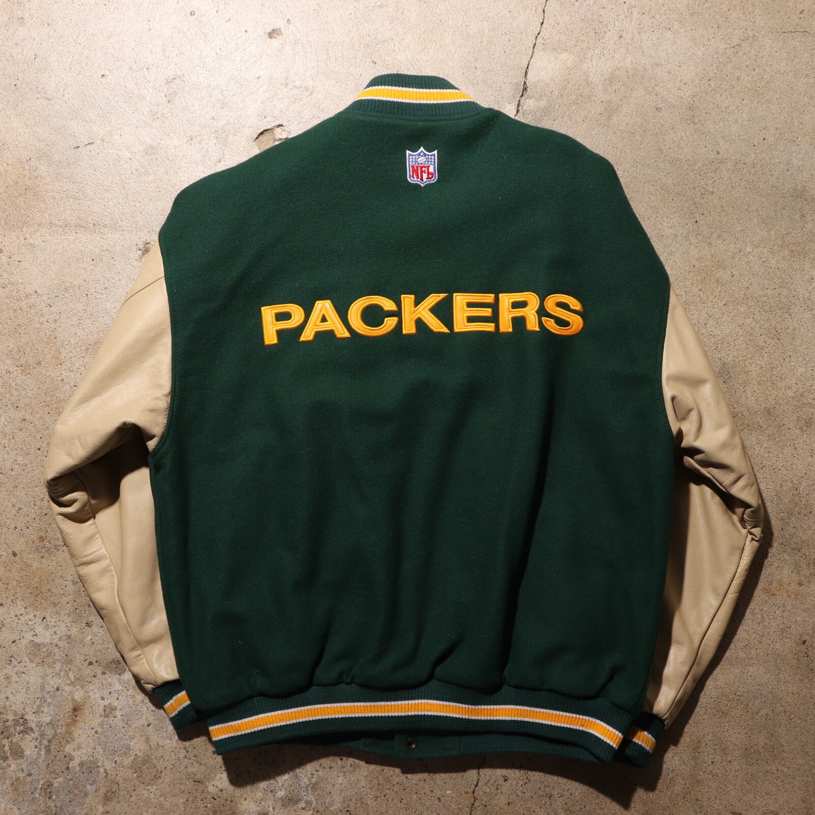 XL NIKE Green Bay Packers 90s 本革 カウレザースタジャン ナイキ 