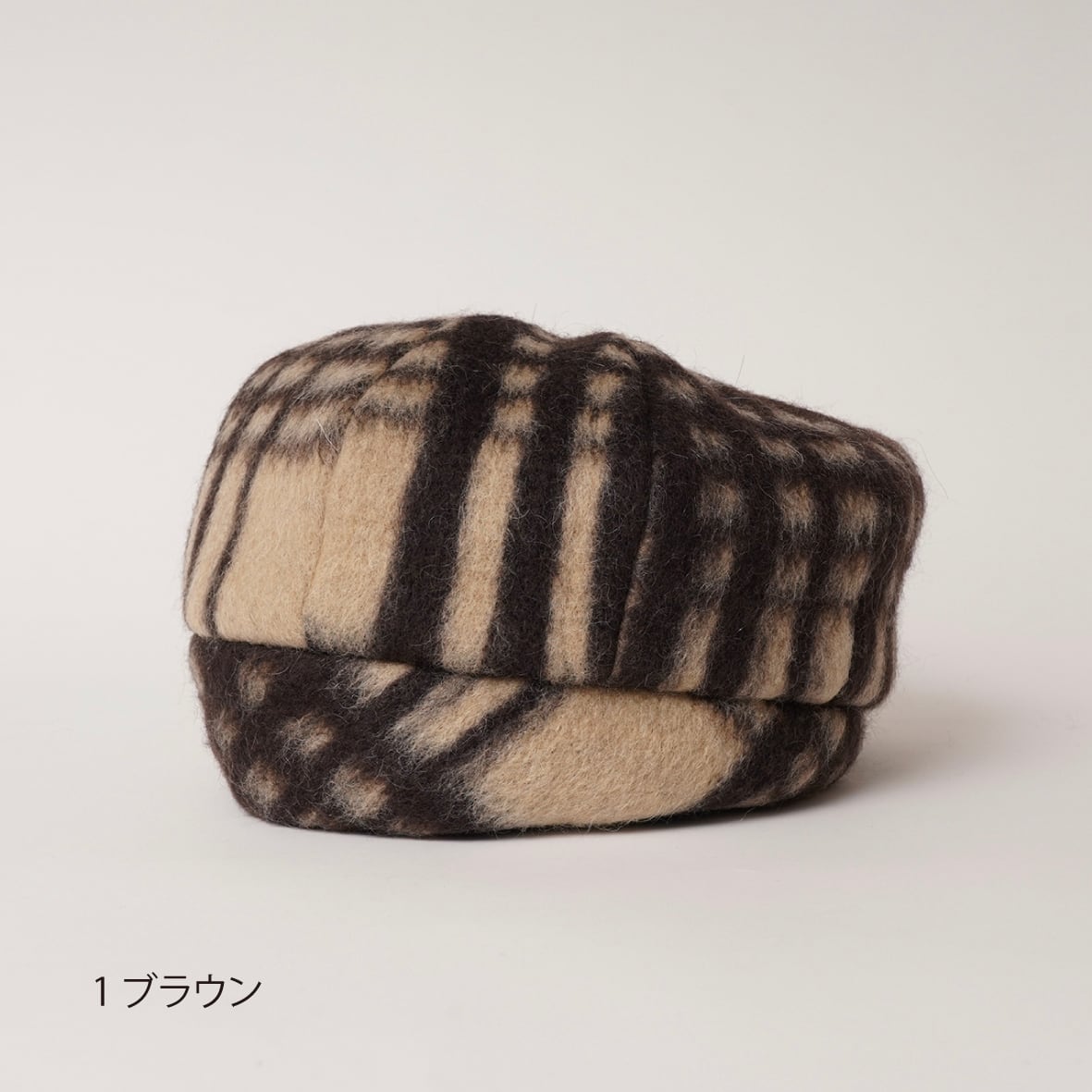 Nina -インポート生地で製作した変形ベレー帽 - | poanca