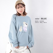 \SALE/◆フラワーシガレット ビッグトレーナー◆ br-400611