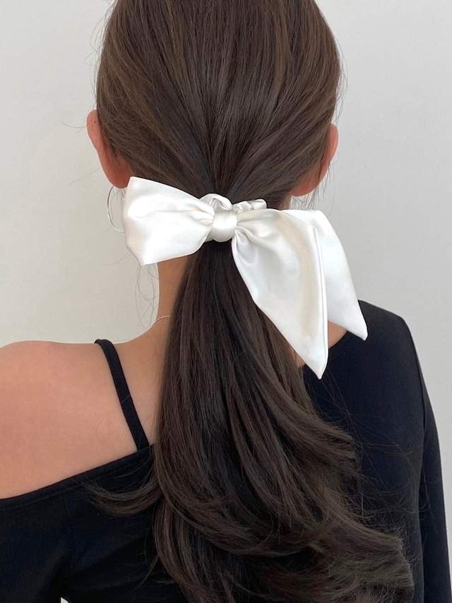 satin ribbon hair scrunchie【 4color 】 No.Z015