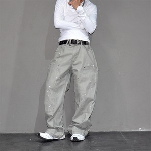 アメリカンインクデザインワイドカジュアルパンツ 11153