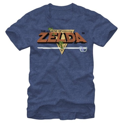 ニンテンドー  Tシャツ Nintendo Legend of Zelda Original Title Navy Blue Heather ゼルダの伝説オリジナルロゴ