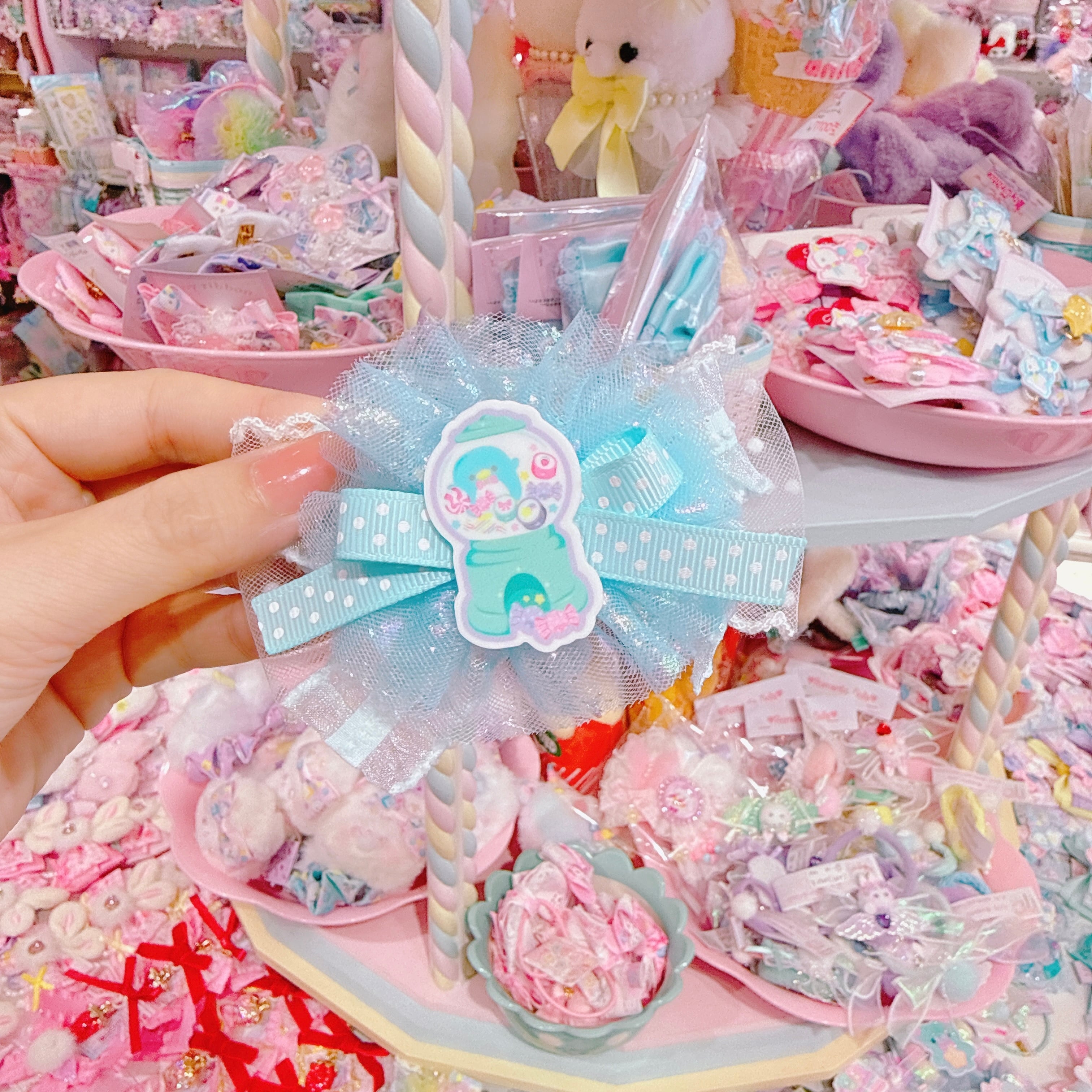 【P6】9-25チュールヘアクリップ