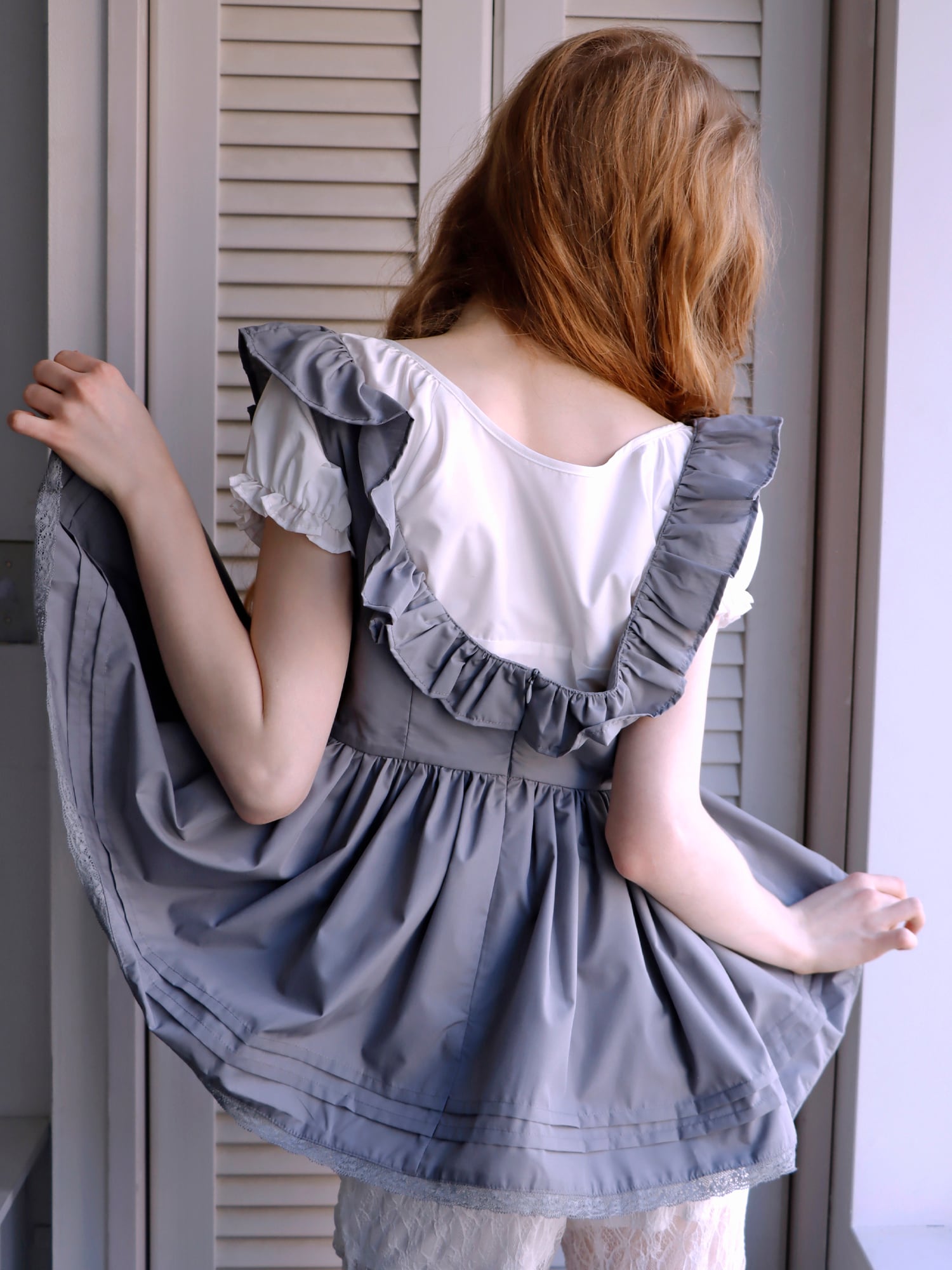 PETIT APLON TOP -GRAY- | mieya mieya