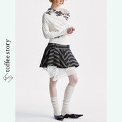 ピクセルフラワーボートネックトップス 《B0020》