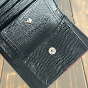 クロコダイル × リザード コンパクトウォレット ボルドー
