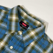 Levis リーバイス チェック 長袖 ネルシャツ 160/ブルー系 メンズ ビンテージ