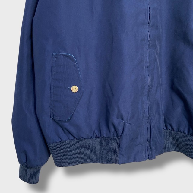 90s ランズエンド リバーシブルスウィングトップ 紺 ターコイズカラー XL