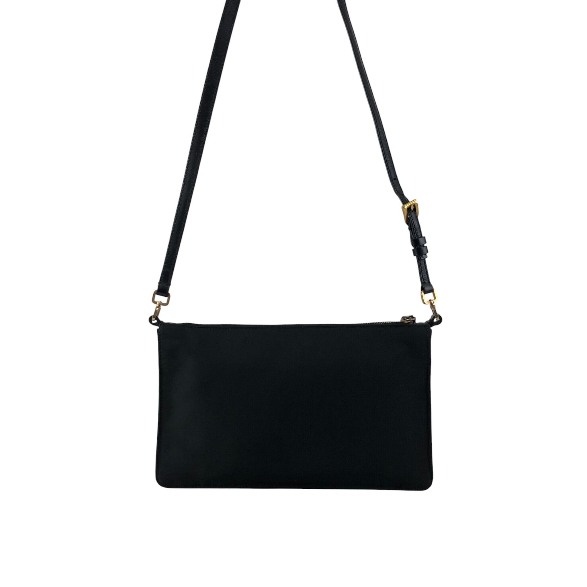 PRADA プラダ ショルダーバッグ ブラック トライアングルロゴ ナイロン