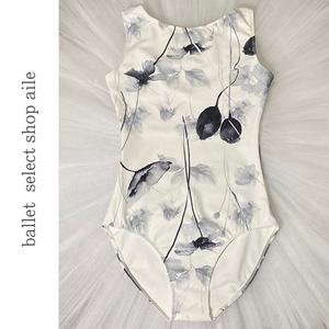 バックメッシュ切り替え花柄レオタード4色展開 A0238