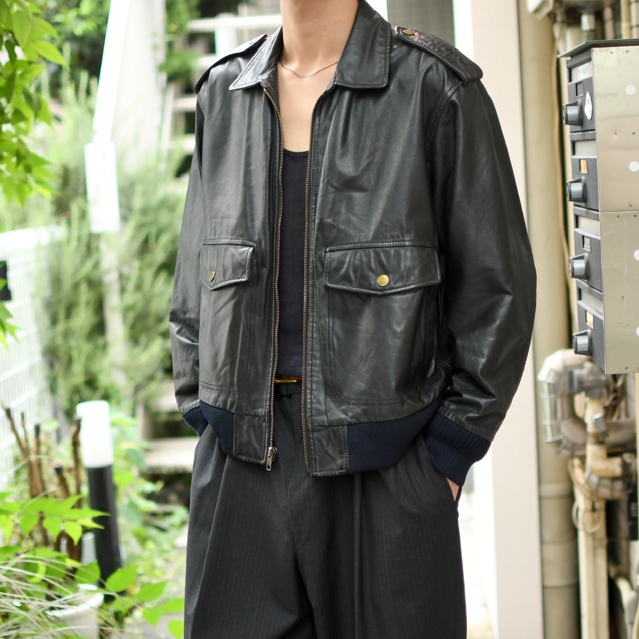 BURMA RUN leather flight jacket