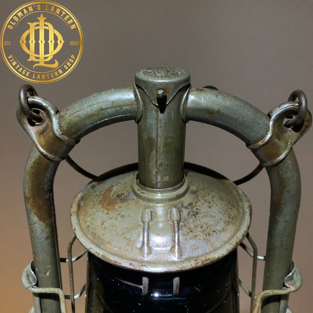 1920's】feuerhand Nr.323 純正 black blue glass | Oldman's lantern