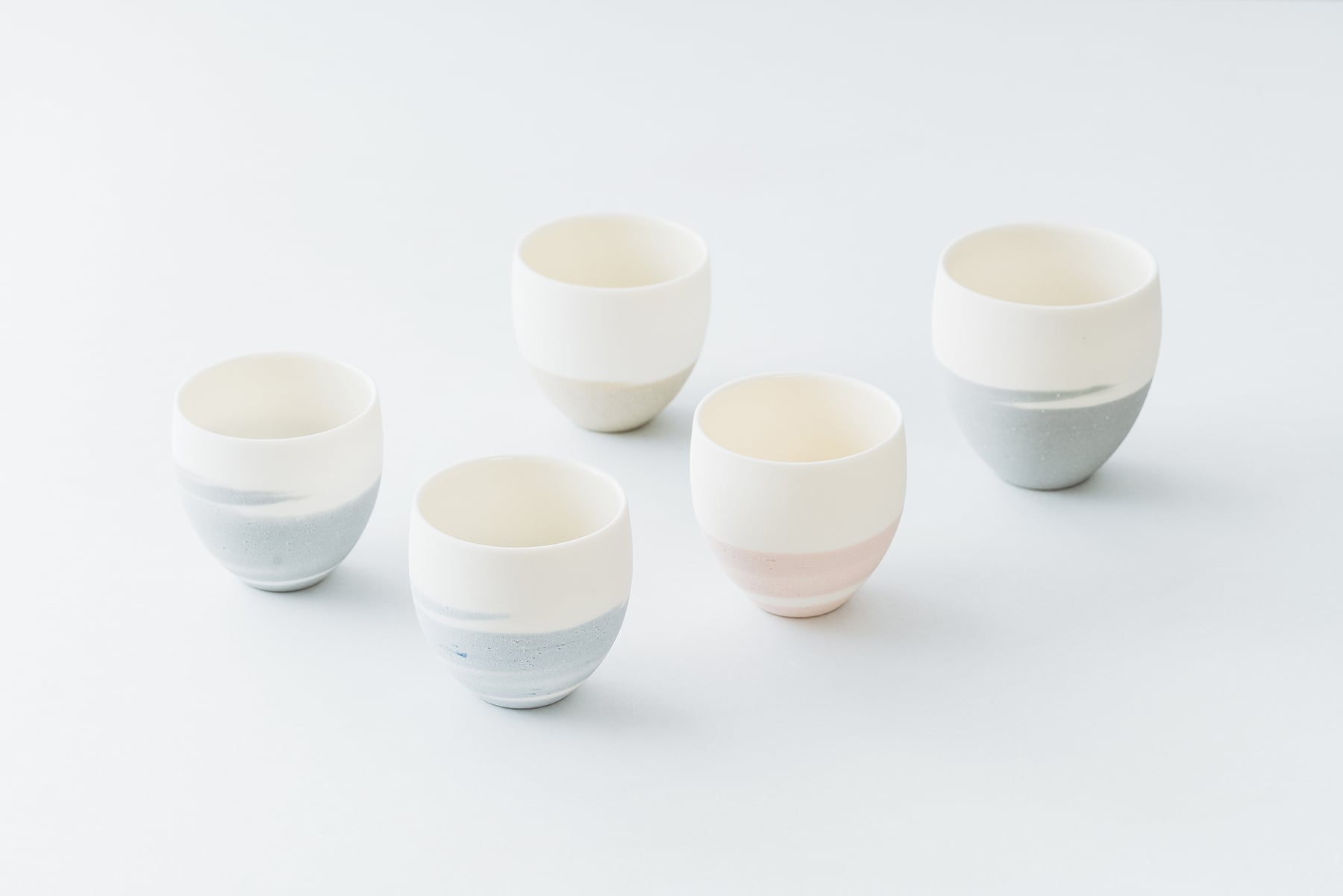 信楽透器 マーブル湯呑 グレー | 信楽焼窯元 卯山窯ONLINE SHOP