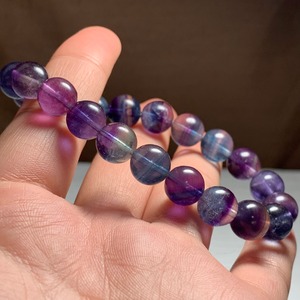 22.透明度高☆美グラデーションフローライト・ブレスレット