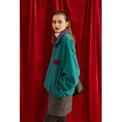 Oblada FLEECE TOPS　GREEN×PU RPLE