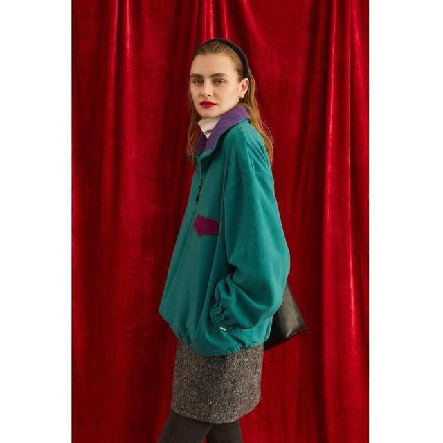 Oblada FLEECE TOPS　GREEN×PURPLE