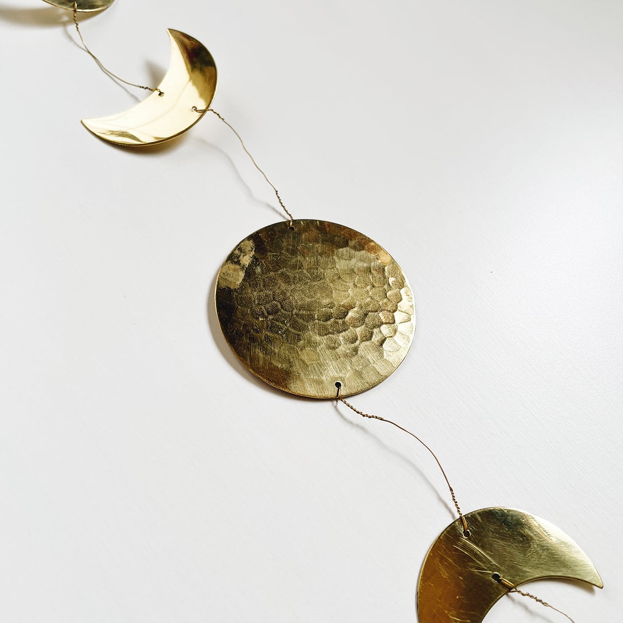 Brass hanging garland (Moon)