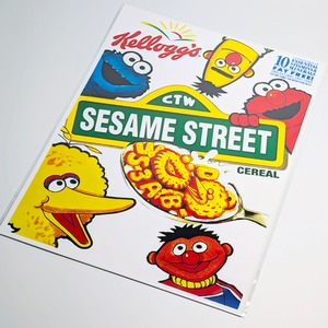 ♫ちょうどいいB4ポスター♫【 Sesame Street ( セサミストリート ) 】Kellogg's ケロッグ〚アメリカン雑貨 アメトイ〛