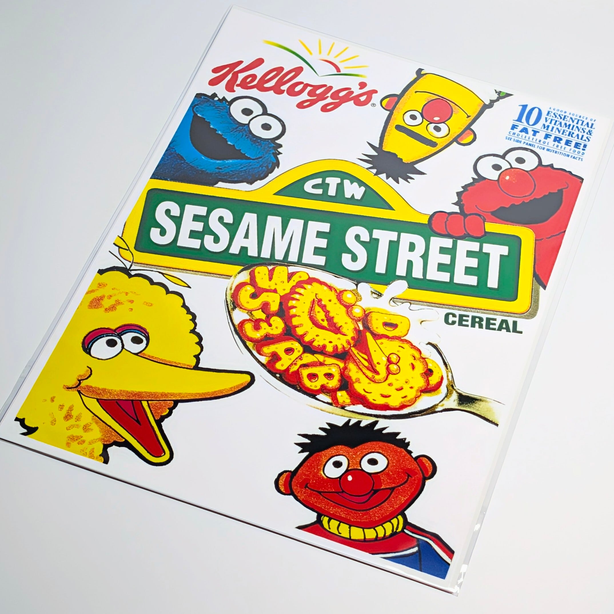 ♫ちょうどいいB4ポスター♫【 Sesame Street ( セサミストリート ) 】Kellogg's ケロッグ〚アメリカン雑貨 アメトイ〛