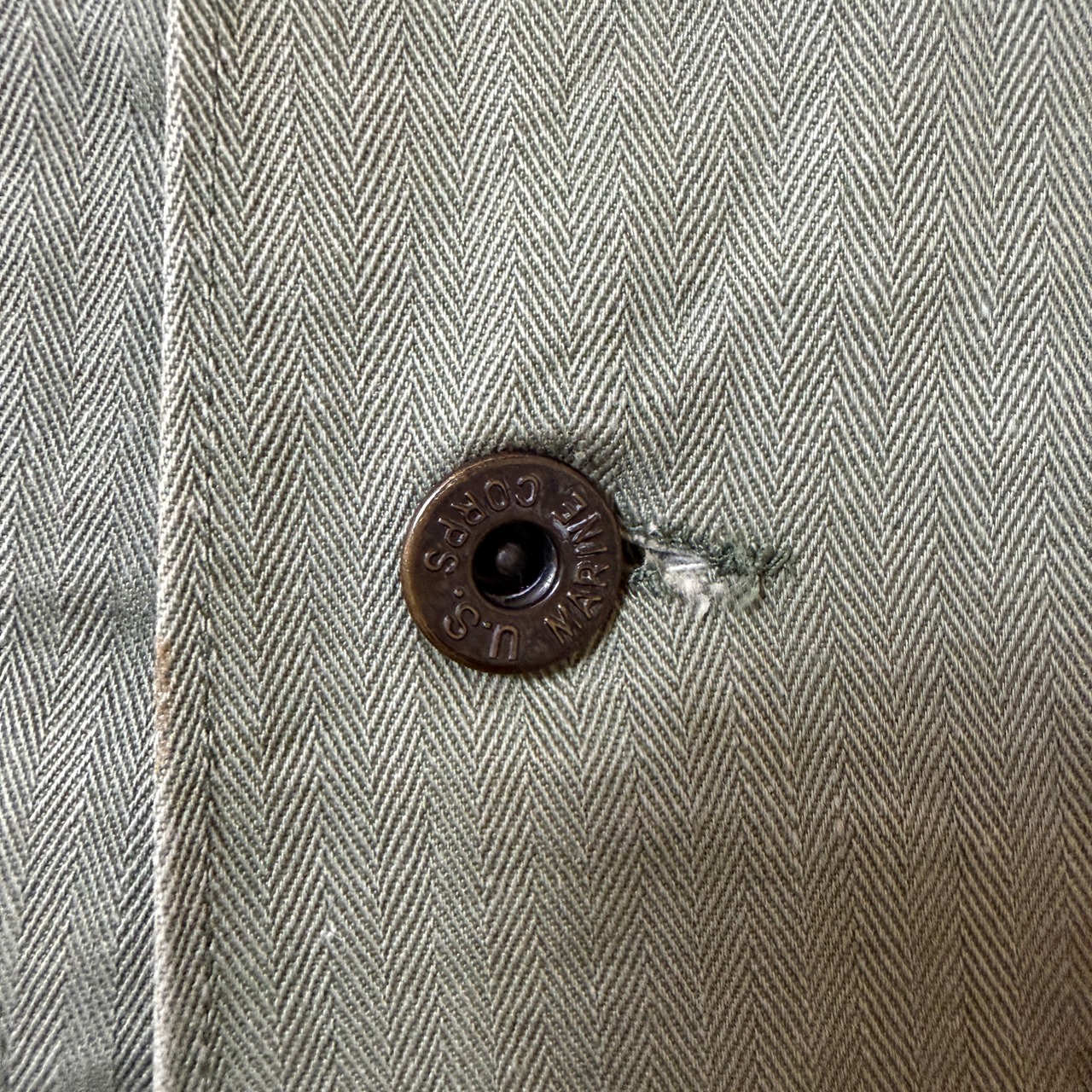 40's P-41 HBT Shirt Jacket USMC 40年代 後期 アメリカ軍 ヘリンボーン シャツ ジャケット ミリタリー ヴィンテージ ビンテージ  TT2026-0032 - 8