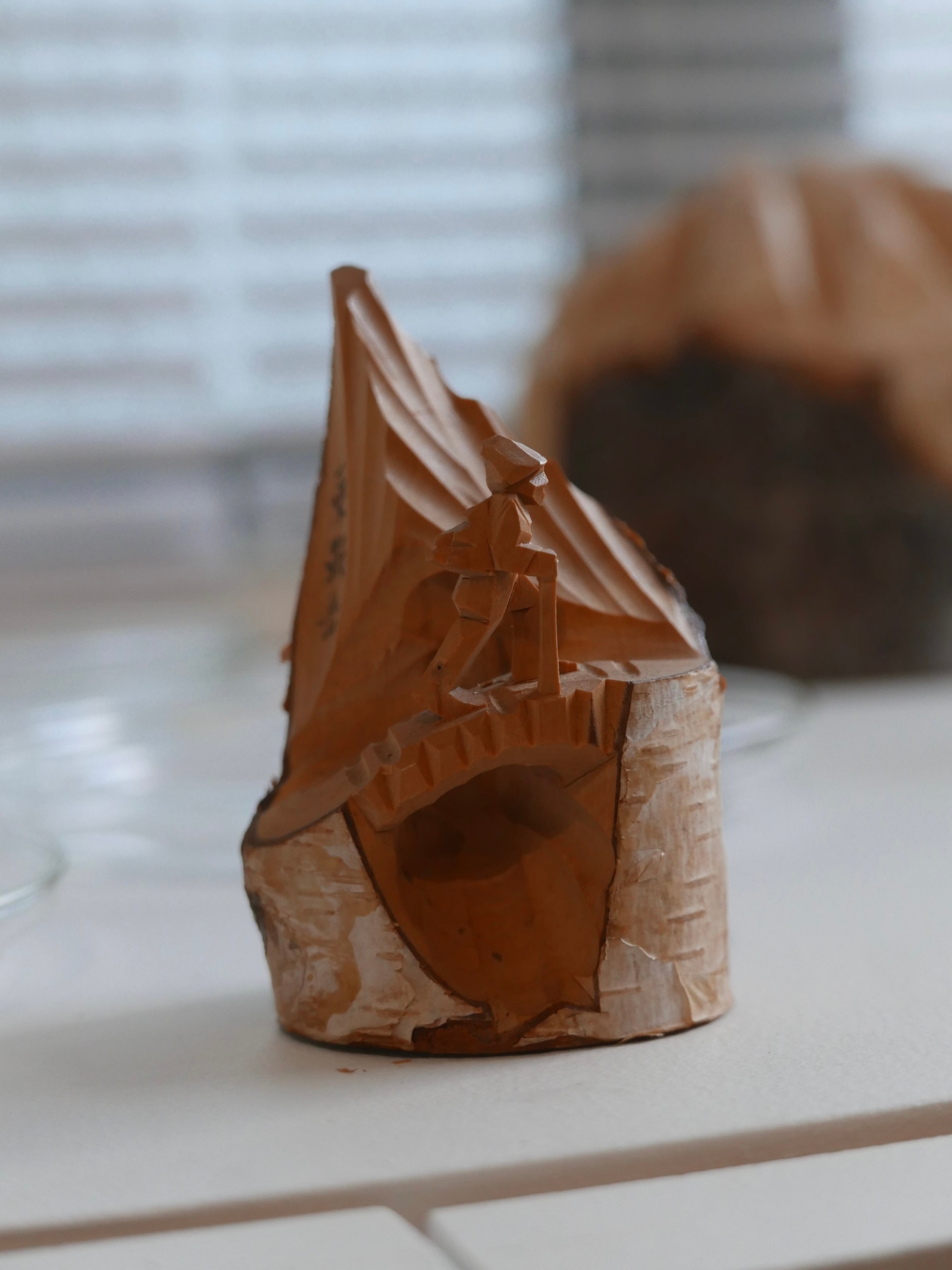 old japan 白樺の登山人形　乗鞍岳