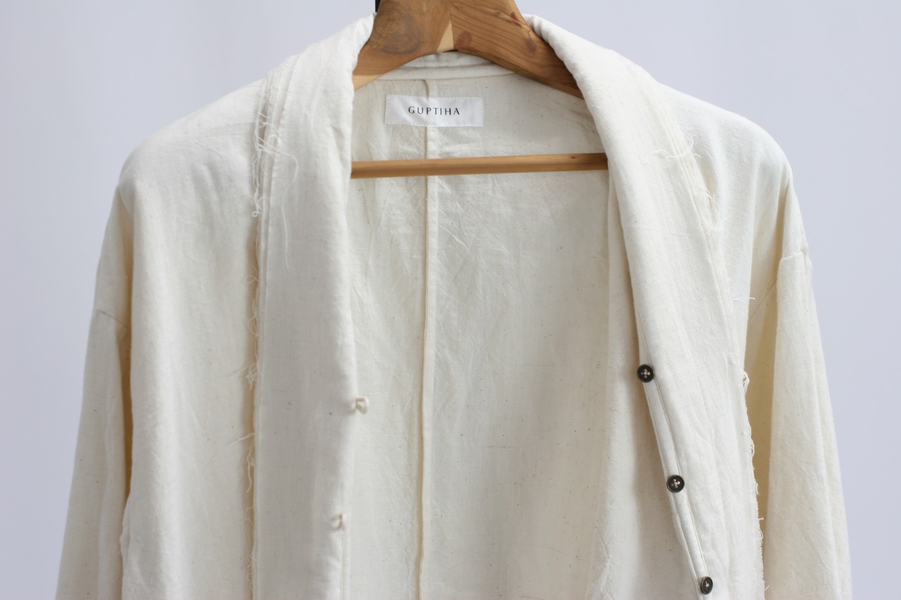 【GUPTIHA】Sobakasu Khadi Jacket / Natural（63408-096）