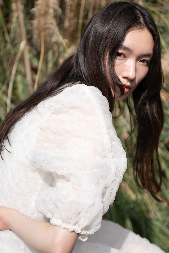 Wave Dot Dress OFF WHITE