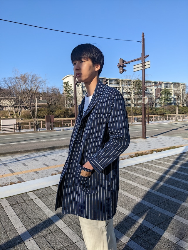 SIESTA  SHOP COAT(STRIPE/M SIZE)