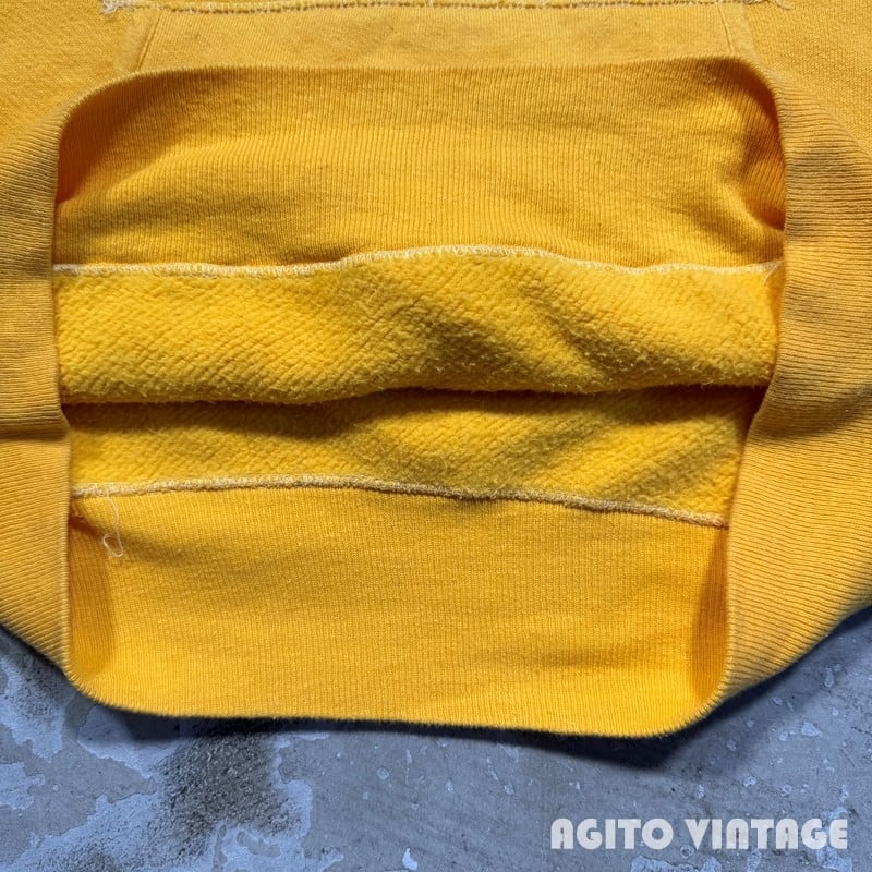 60's Unknown スウェットパーカー イエロー 濃いめ黄色 コットン