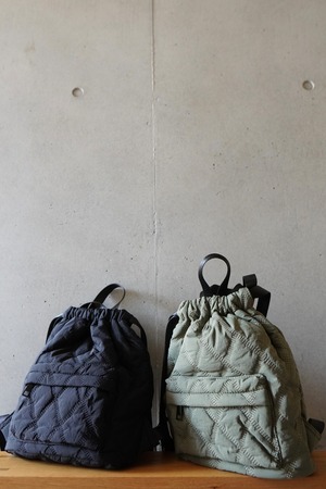 Quilted medium backpack ／2color