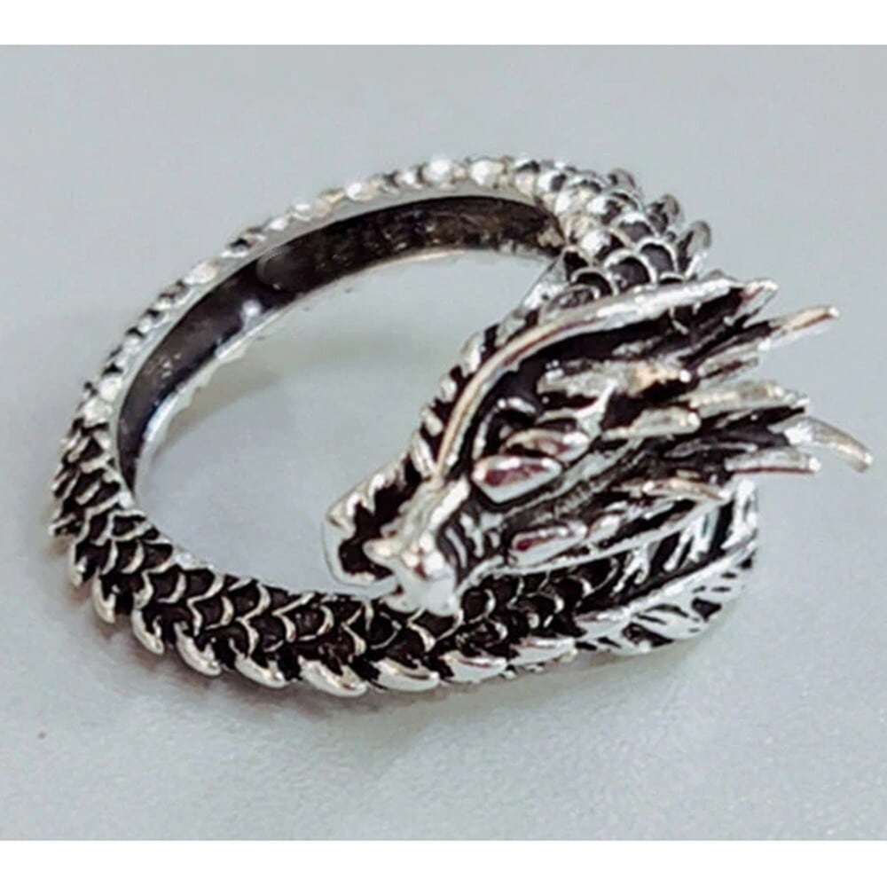 シンプル　ゴールド　アクセサリー　指輪　ユニセックス　龍　ドラゴン　金